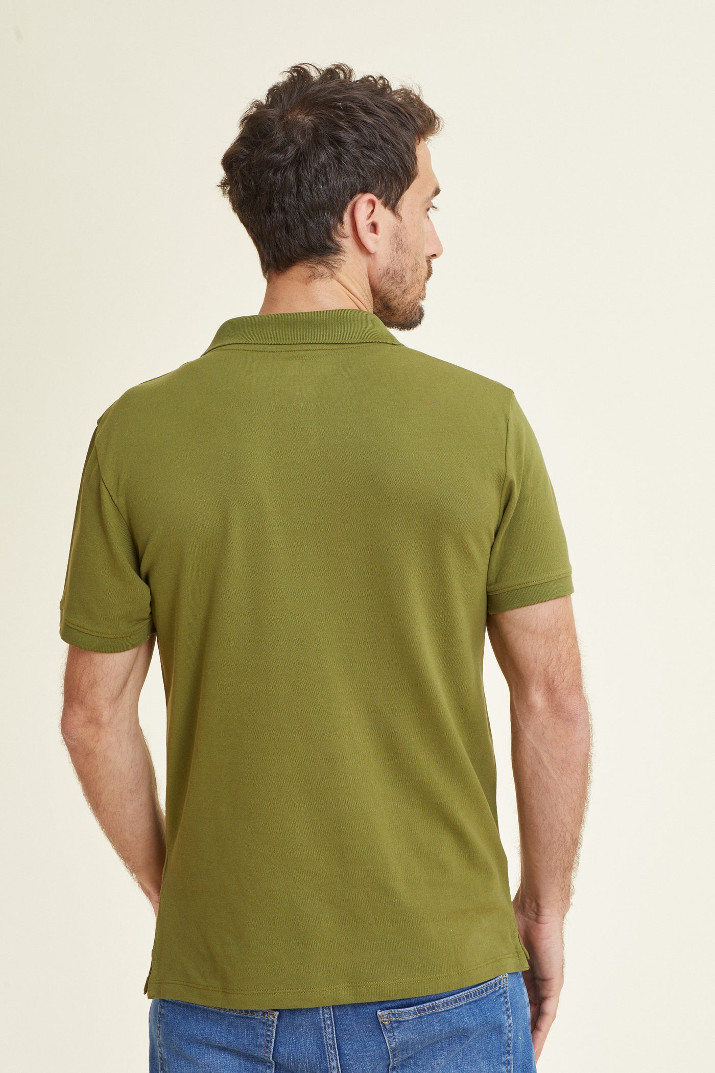 חולצת פולו SLIM FIT שרוול קצר בצבע ירוק