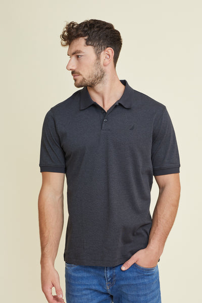 חולצת פולו REGULAR FIT  שרוול קצר בצבע שחור