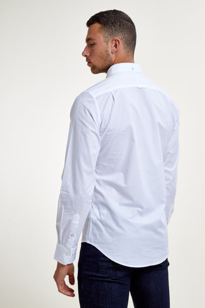 חולצה מכופתרת בצבע לבן SLIM FIT