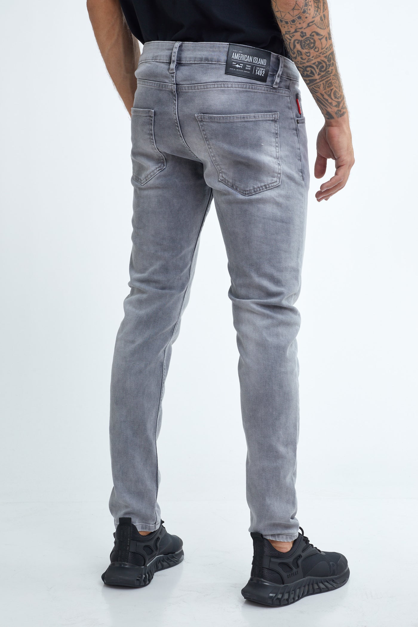 מכנס ג'ינס סלים אפור