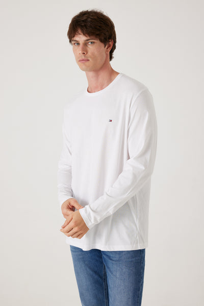 טישרט שרוול ארוך בצבע לבן