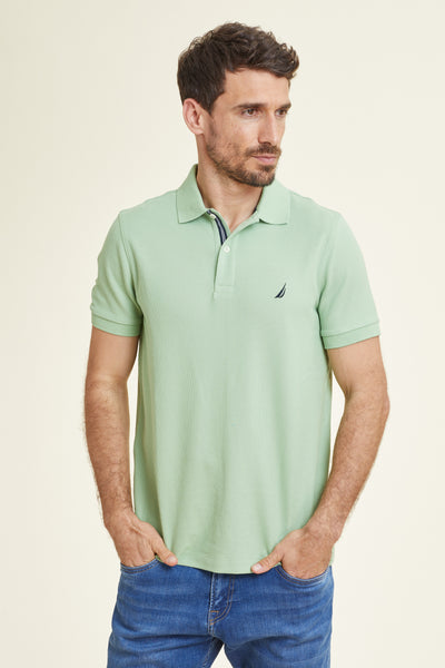 חולצת פולו SLIM FIT שרוול קצר בצבע ירוק בהיר