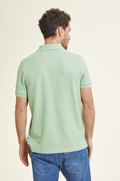 חולצת פולו SLIM FIT שרוול קצר בצבע ירוק בהיר