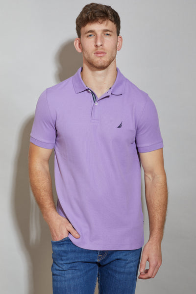 חולצת פולו SLIM FIT שרוול קצר בצבע סגול