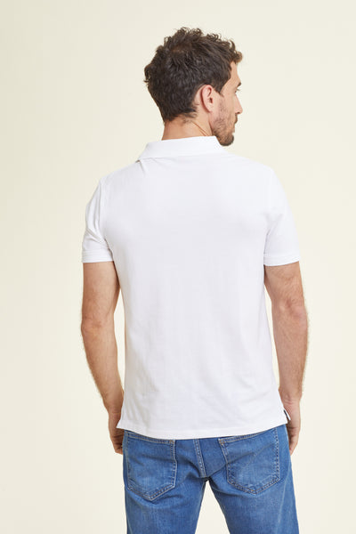 חולצות פולו שרוול קצר בצבע לבן