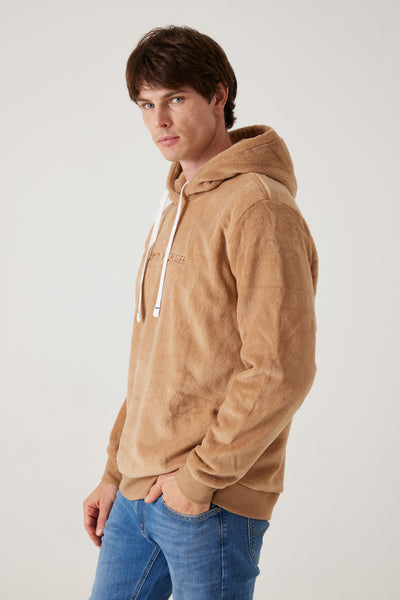 קפוצ'ון פליז - חום