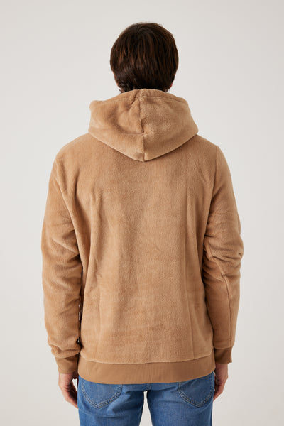 קפוצ'ון פליז - חום