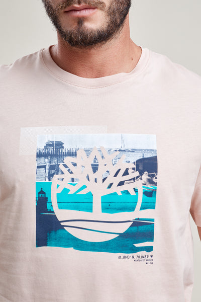 טישרט שרוול קצר בצבע אפרסק