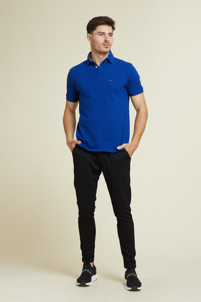 חולצת פולו שרוול קצר בצבע כחול REGULAR