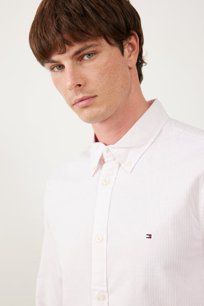 מכופתרת שרוול ארוך בגזרת SLIM - לבן