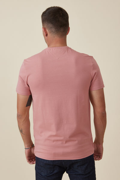 טישרט שרוול קצר גזרת SLIM בצבע אפרסק