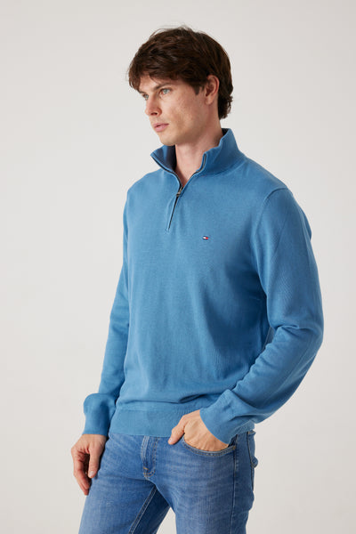 סריג חצי זיפ - אינדיגו