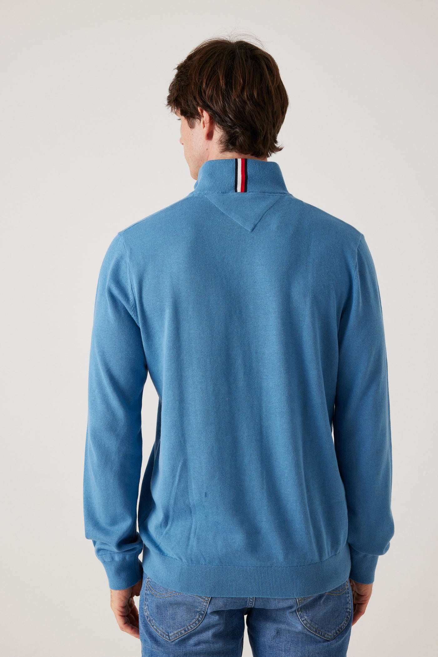 סריג חצי זיפ - אינדיגו