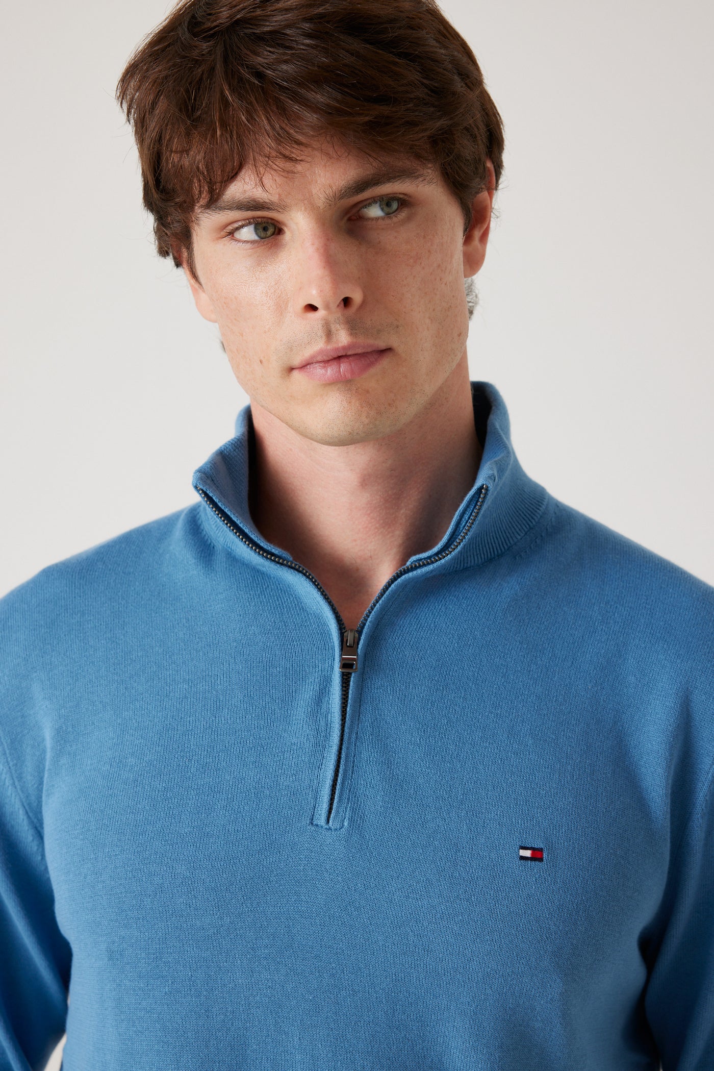 סריג חצי זיפ - אינדיגו