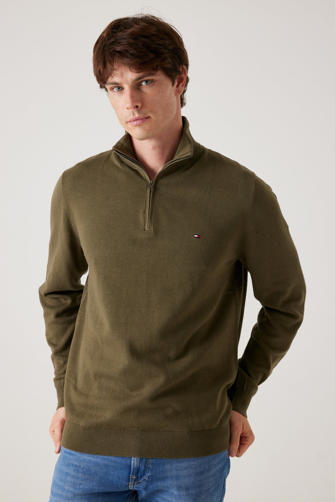 סריג חצי זיפ - זית