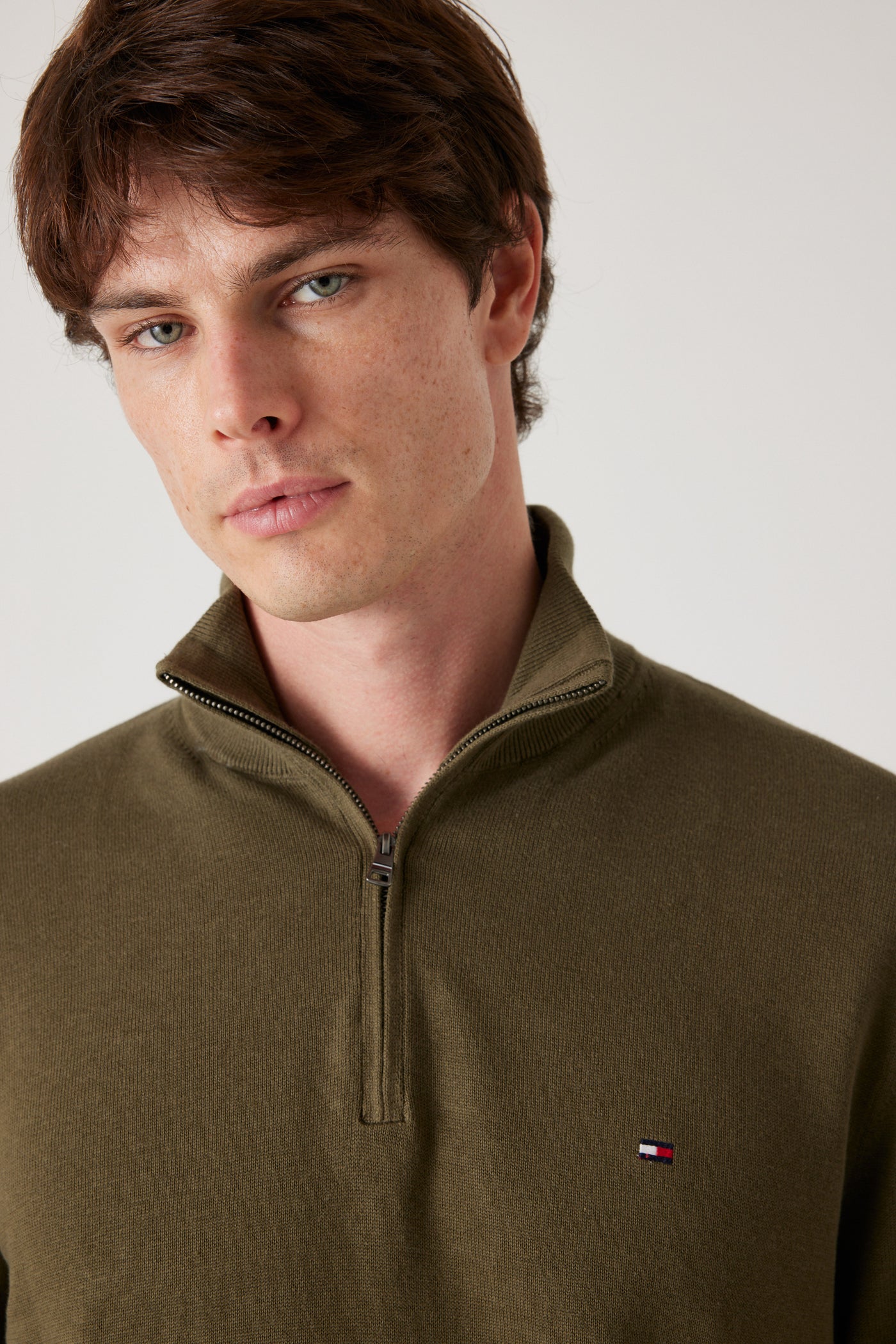 סריג חצי זיפ - זית