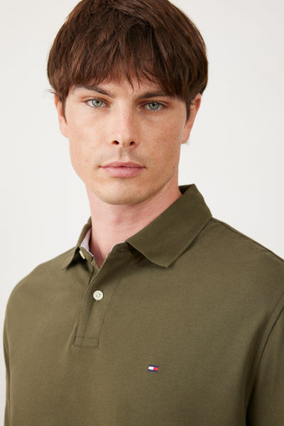 פולו שרוול ארוך בגזרת REGULAR - זית