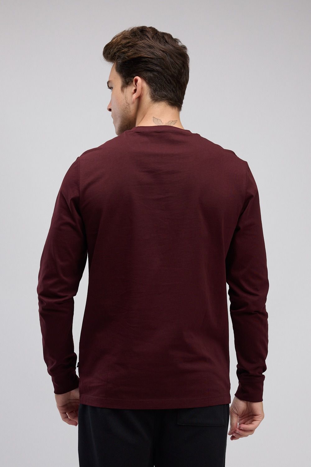 טי שירט שרוול ארוך עם הדפס לגברים