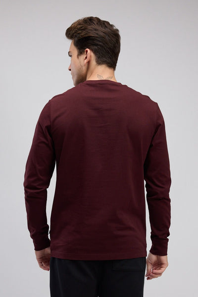 טי שירט שרוול ארוך עם הדפס לגברים