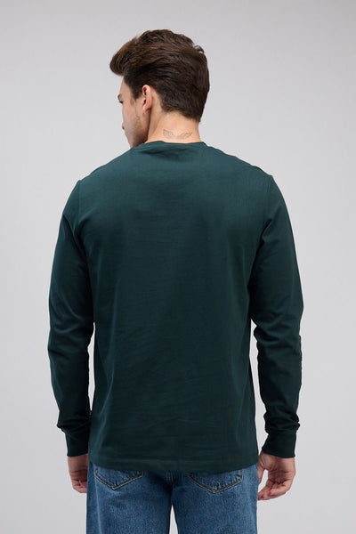 טי שירט שרוול ארוך עם הדפס לגברים