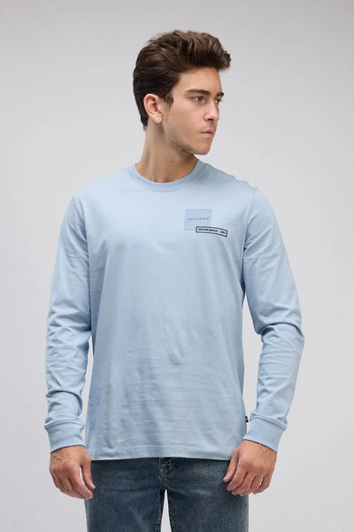 טי שירט שרוול ארוך עם הדפס לגברים