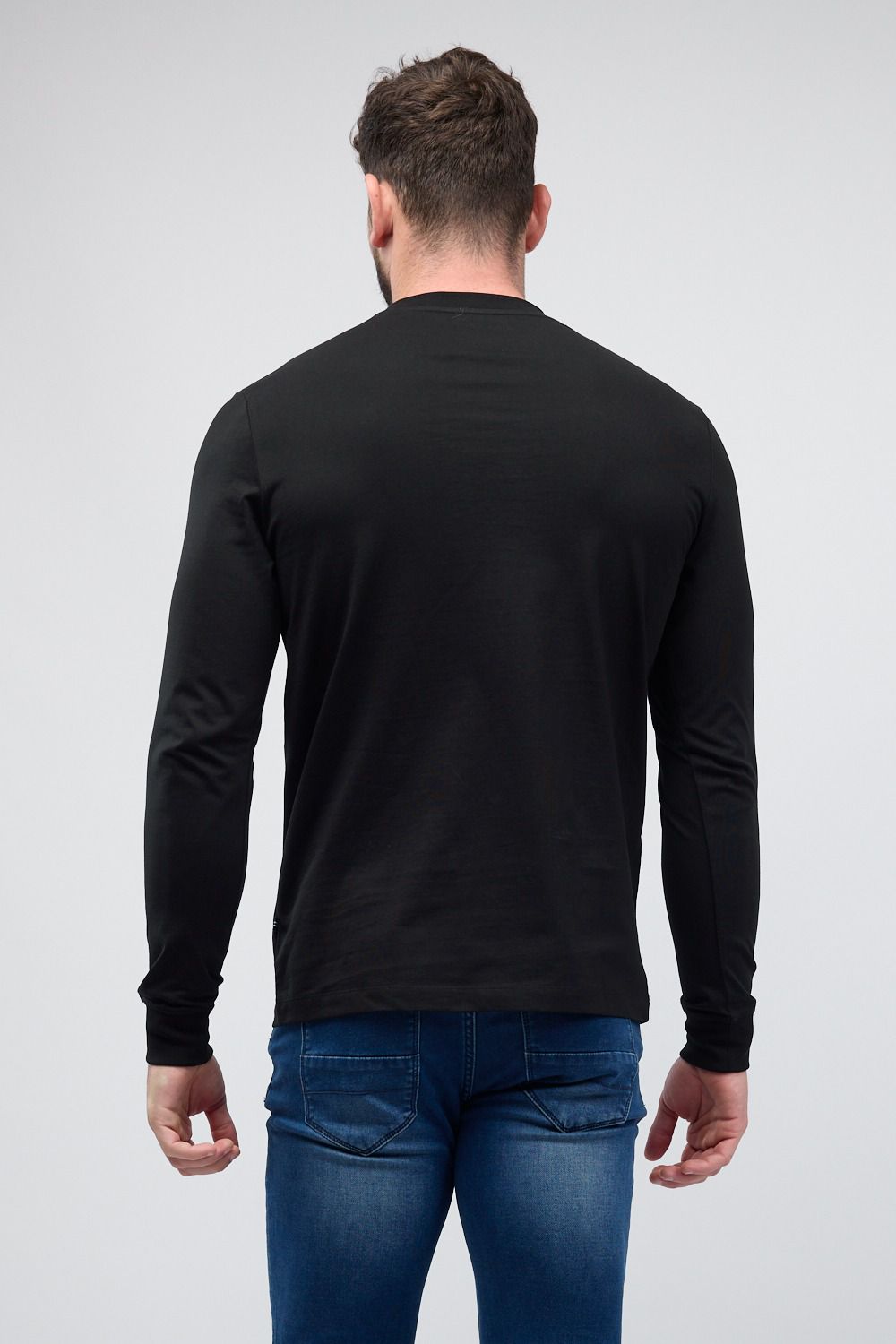 טי שירט ארוכה עם לוגו המותג ו-Nautica רקום לגברים