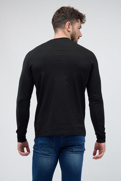 טי שירט ארוכה עם לוגו המותג ו-Nautica רקום לגברים