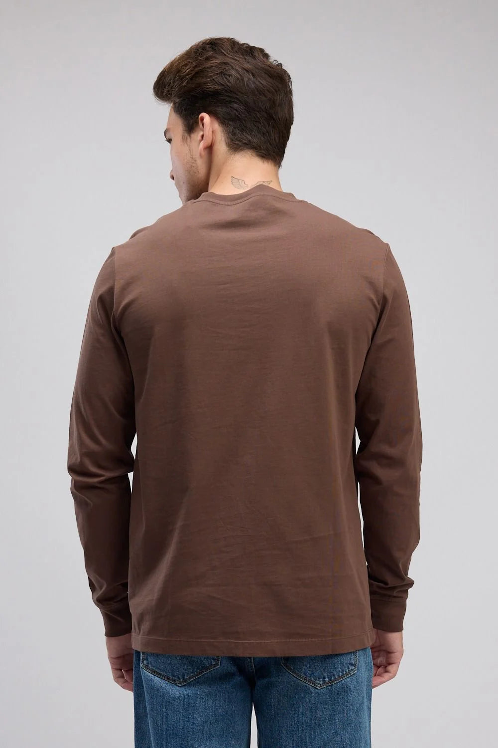 טי שירט ארוכה עם לוגו המותג ו-Nautica רקום לגברים