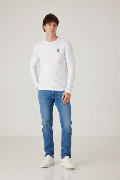 טישרט שרוול ארוך - לבן