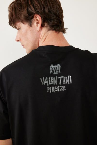 טישרט שרוול קצר גזרת OVERSIZE - שחור