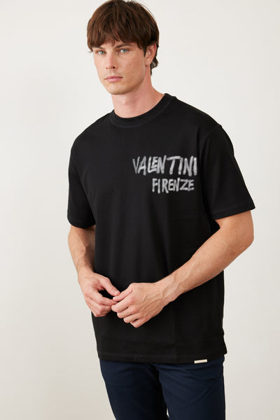 טישרט שרוול קצר גזרת OVERSIZE - שחור