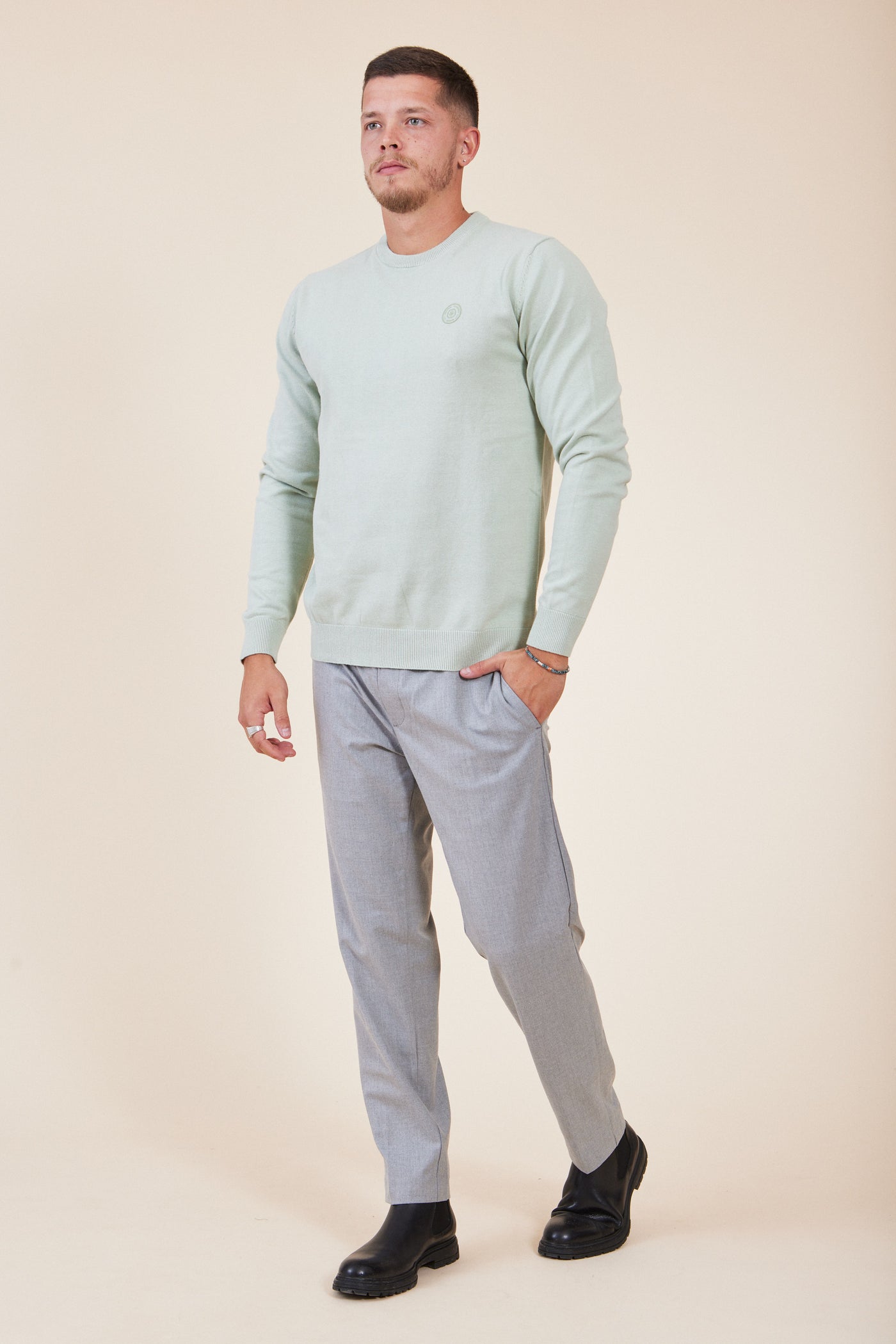 סריג בגזרת SLIM - ירוק מנטה