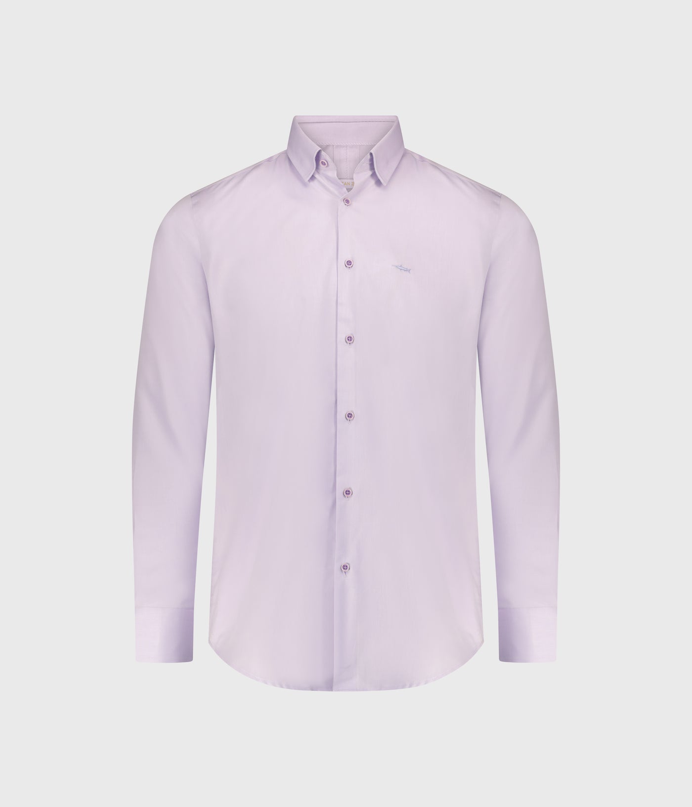 חולצה מכופתרת שרוול ארוך-סגול