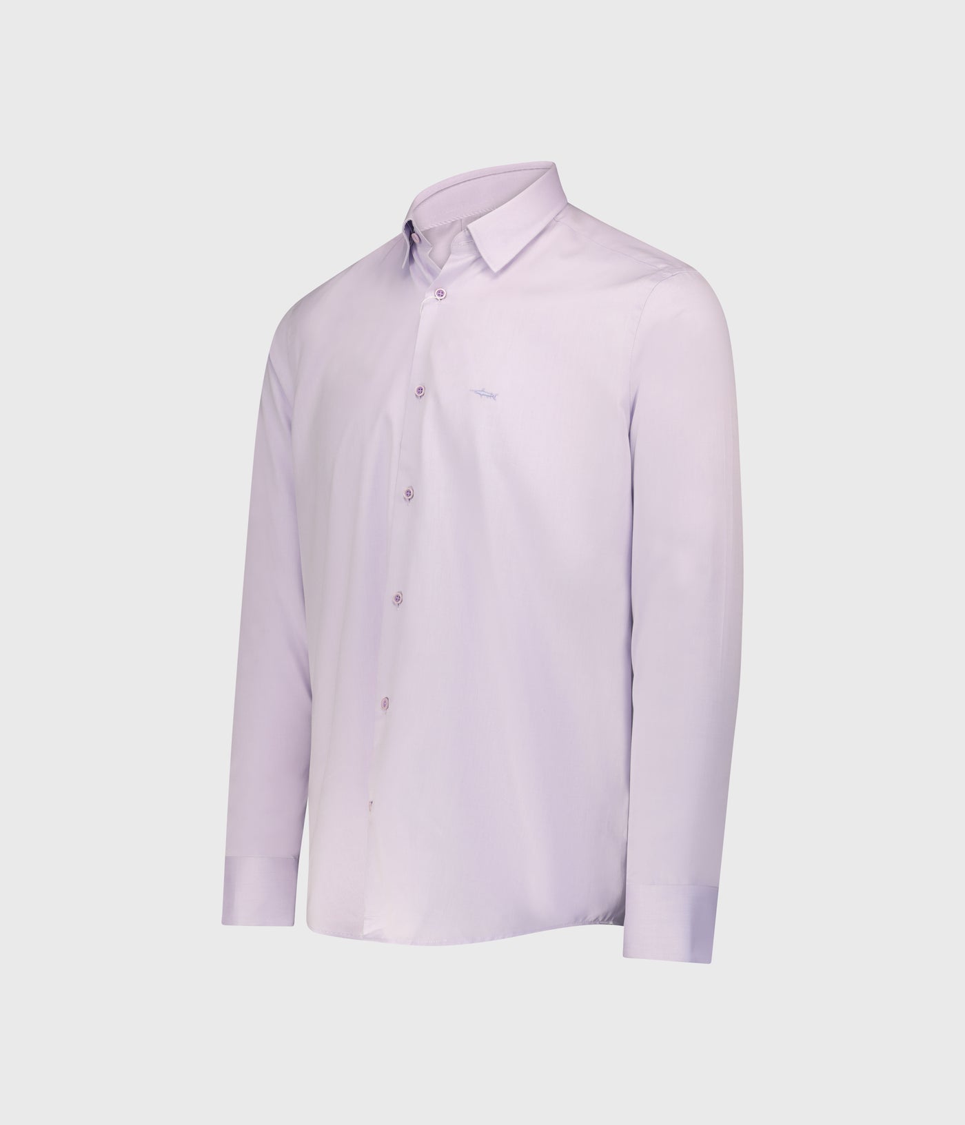 חולצה מכופתרת שרוול ארוך-סגול