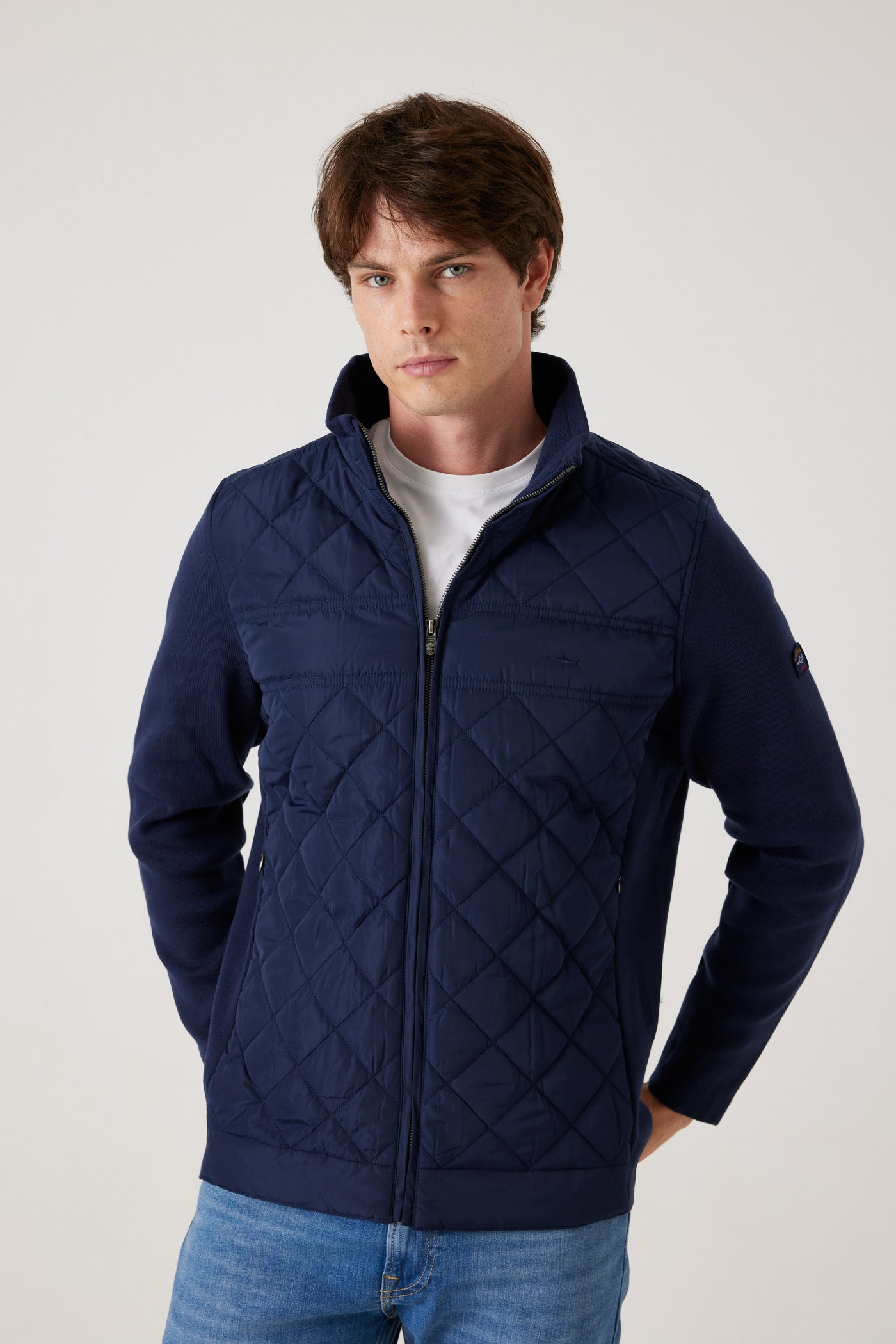 ג'קט מרופד לגבר - נייבי