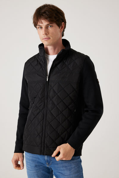 ג'קט מרופד לגבר - שחור