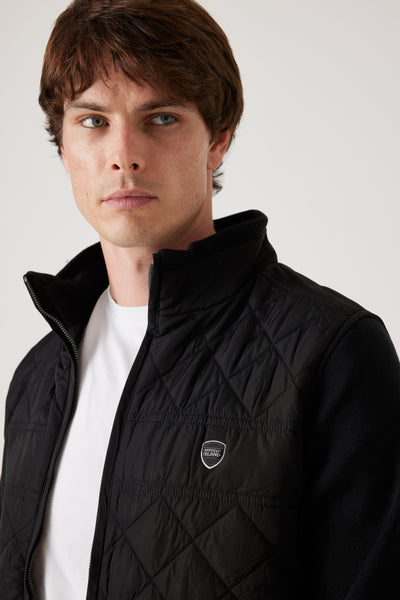 ג'קט מרופד לגבר - שחור