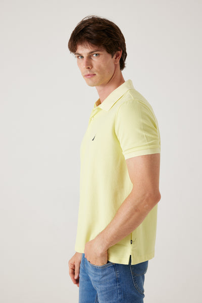 חולצת פולו גזרת REGULAR שרוול קצר - צהוב
