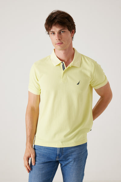 חולצת פולו גזרת REGULAR שרוול קצר - צהוב