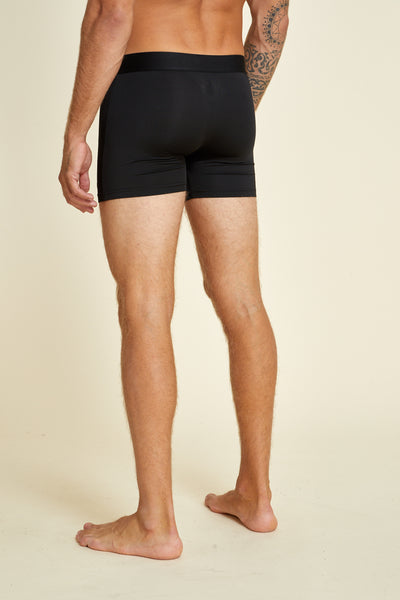 שלישיית תחתוני בוקסר בצבע שחור גומי צבעוני