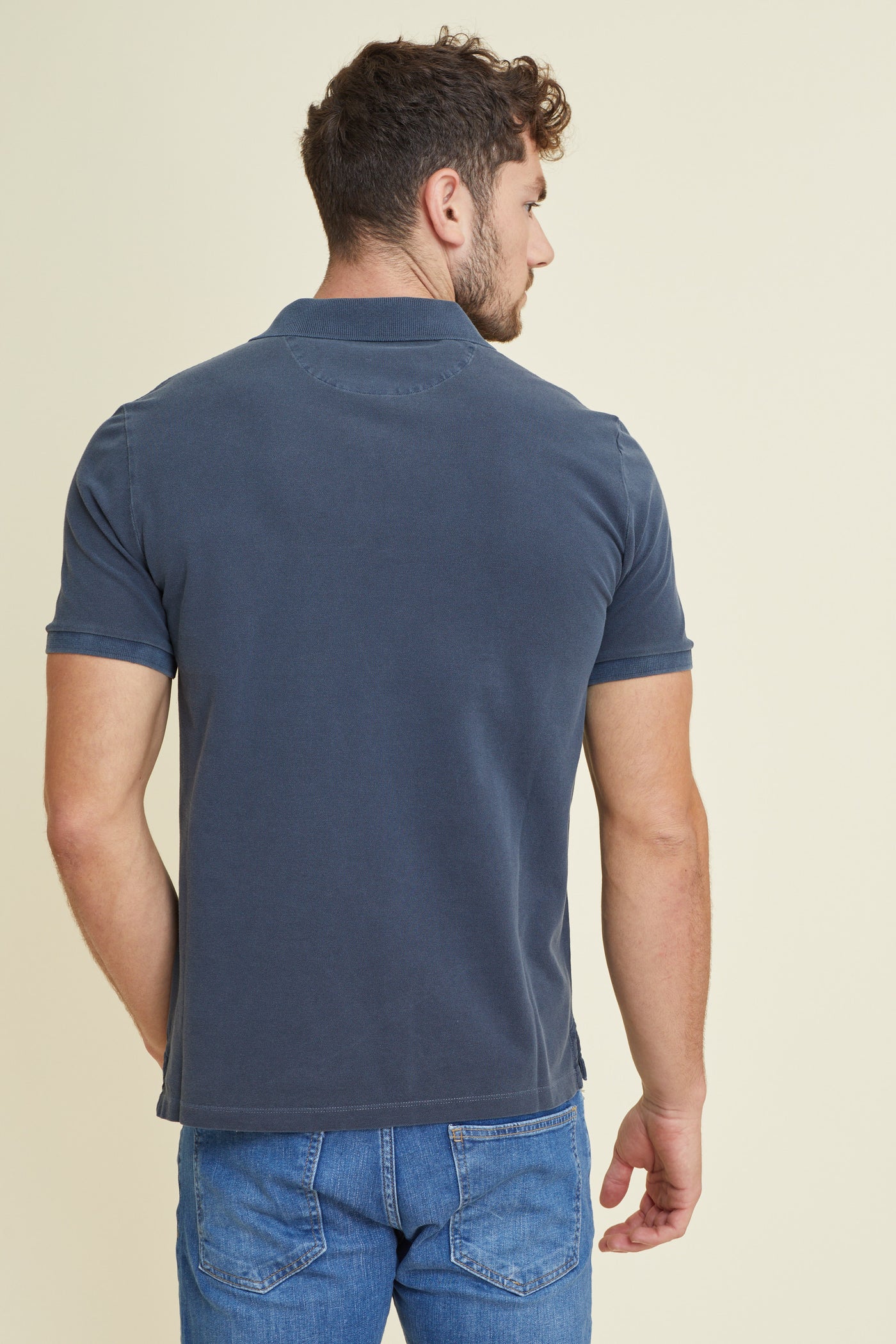חולצת פולו פיקה שרוול קצר REGULAR בצבע נייבי