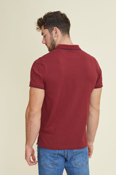 חולצת פולו פיקה שרוול קצר REGULAR בצבע חציל