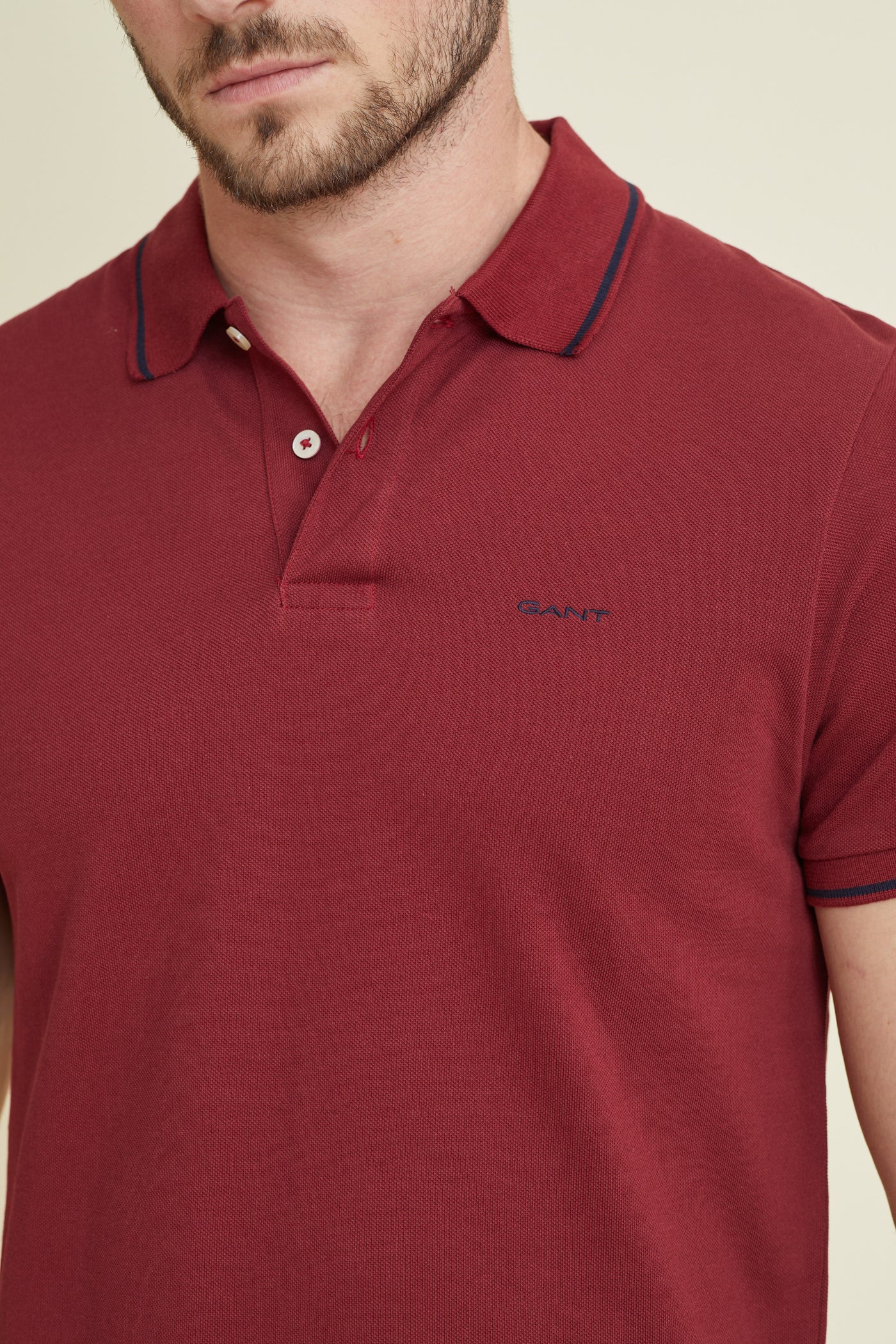 חולצת פולו פיקה שרוול קצר REGULAR בצבע חציל