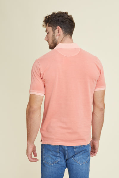 חולצת פולו פיקה שרוול קצר REGULAR בצבע כתום