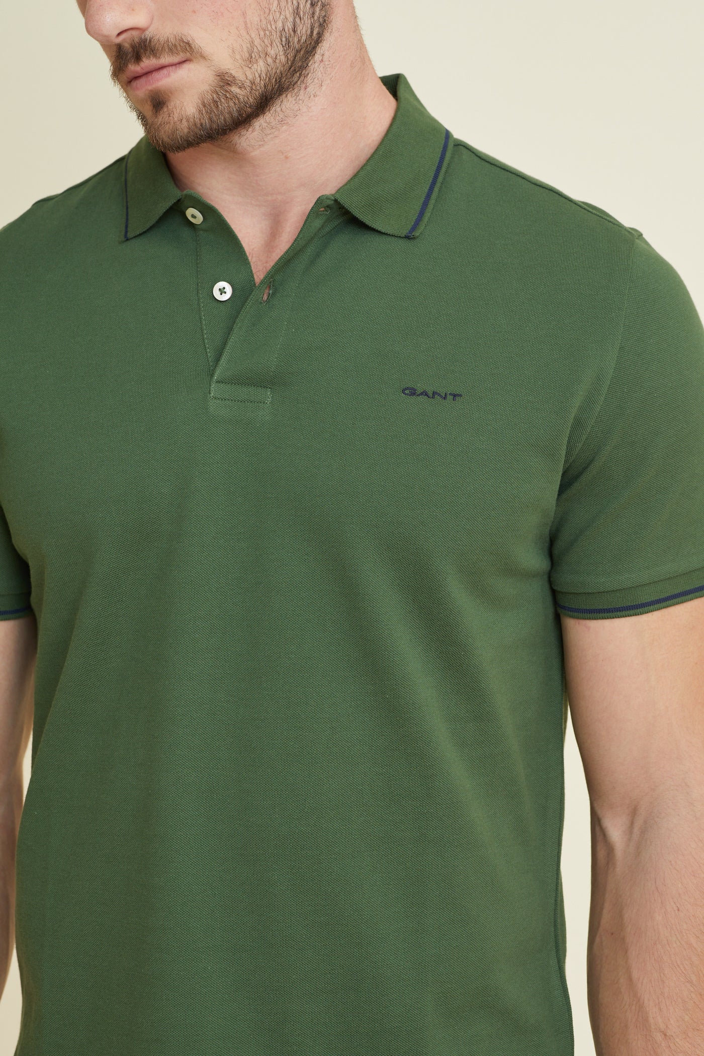 חולצת פולו פיקה שרוול קצר REGULAR בצבע ירוק