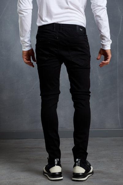 מכנס ג'ינס סקיני בצבע שחור