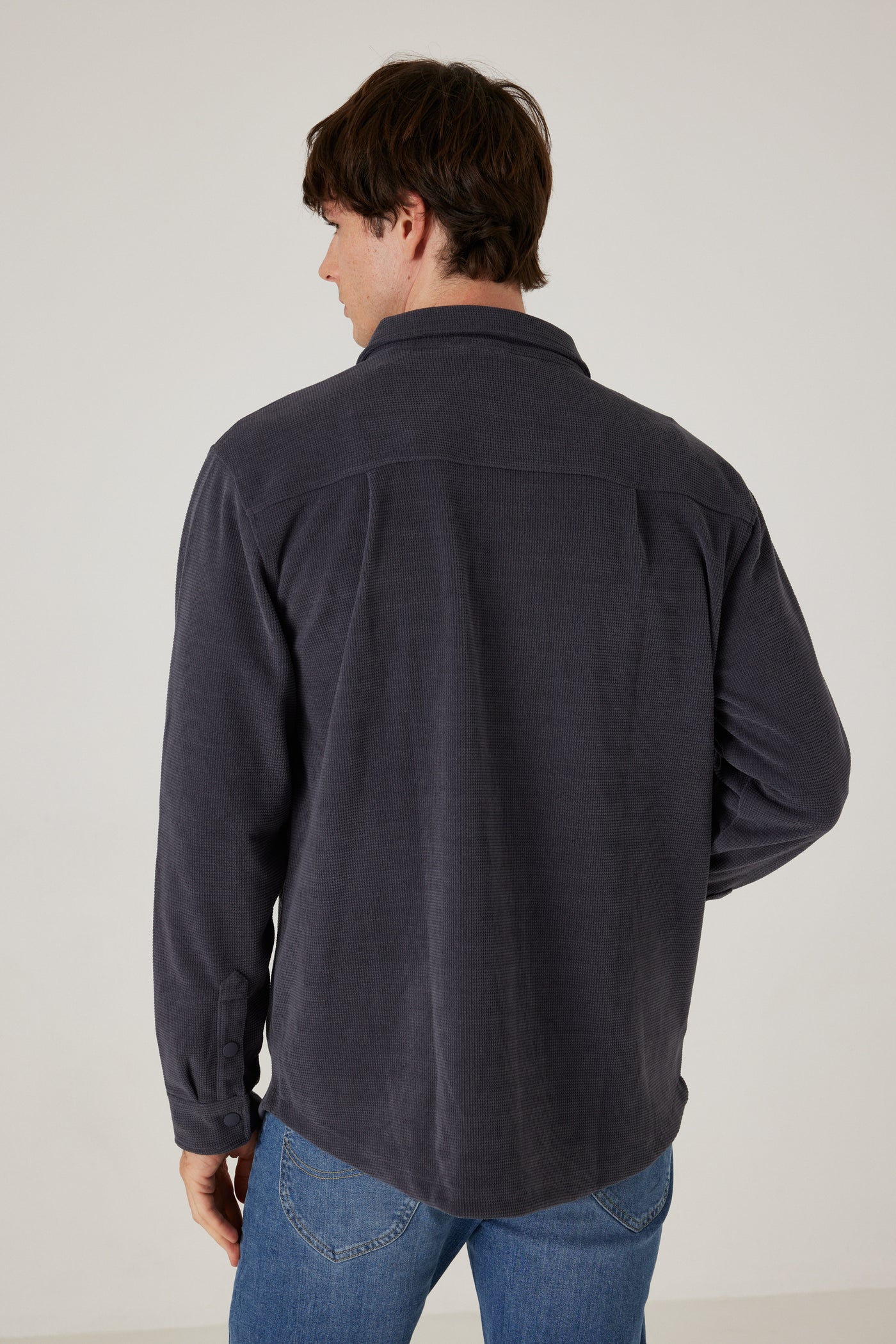 ג'קט עם כיסים - אפור כהה