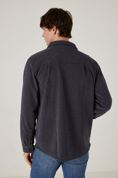 ג'קט עם כיסים - אפור כהה