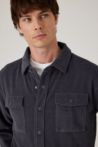 ג'קט עם כיסים - אפור כהה