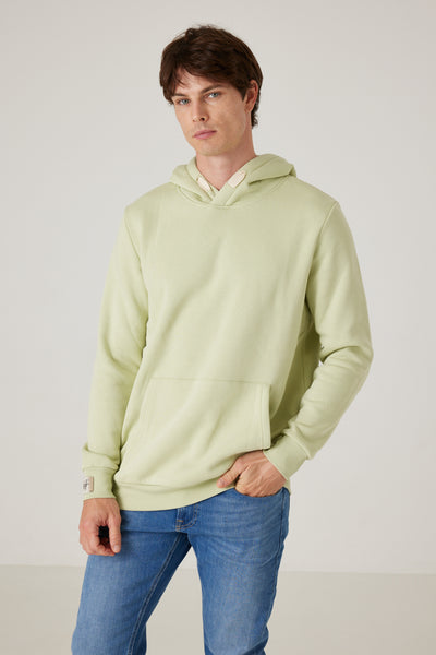 קפוצ'ון עם כיס  - ירוק בהיר